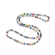 Electroplate Faceted Abacus Glass Beaded Necklaces(NJEW-JN02623)-1