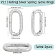 2Pcs 925 Sterling Silver Spring Gate Rings(STER-SC0001-59)-2