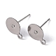 Original Color Stainless Steel Stud Earring Findings(X-STAS-E029-2)-1