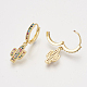 Brass Cubic Zirconia Dangle Hoop Earrings(EJEW-S201-143)-2