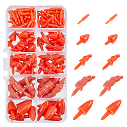 Nose Plastic Finding for DIY Scrapbooking Crafts, Snowman Accessories, Orange Red, 130x68x22mm(FIND-WH0067-96)