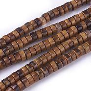 Natural Picture Jasper Beads Strands, Column, 6~6.5x3.5mm, Hole: 1mm, about 118pcs/strand, 15.5~15.7 inch(39.5~40cm)(G-G783-10B)