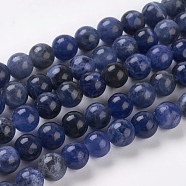 Natural Sodalite Beads Strands, Grand A, Round, 6mm, Hole: 0.8mm(G-E110-6mm-3)