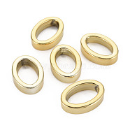 UV Plating Acrylic Linking Rings, Oval Ring, Gold, 29x20.5x7mm, Inner Diameter: 12.5x21mm(PACR-T005-17)