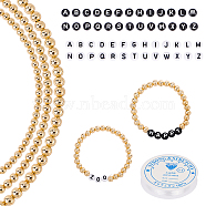 DIY Children's Day Synthetic Bracelets Making Kits, Including Round Brass Beads and Letter Acrylic Beads, Elastic Crystal Thread, Mixed Color(DIY-PH0004-72)