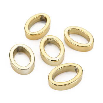 UV Plating Acrylic Linking Rings, Oval Ring, Gold, 29x20.5x7mm, Inner Diameter: 12.5x21mm