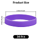 Flat Plain Silicone Cord Bracelet for Men Women(BJEW-WH0016-32E)-2