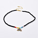 Glass Beads Pendants Necklaces(NJEW-JN02562)-2