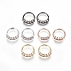 Brass Micro Pave Clear Cubic Zirconia Hoop Earrings(EJEW-L234-64A)-1