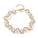 Glass & Seed Beaded Bracelet with Golden Alloy Clasps(BJEW-JB10126)-1