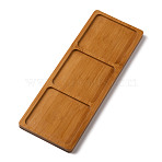 Bamboo Saucer for Succulent Planter Pots, Serving Tray, Rectangle Pattern, 211x77x9mm, Inner Diameter: 59x59x3mm(AJEW-WH0041-70F)