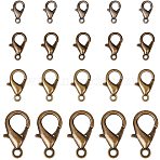 Zinc Alloy Lobster Claw Clasps, Antique Bronze, 74x72x17mm, 120pcs/box(PALLOY-PH0012-98-WH)