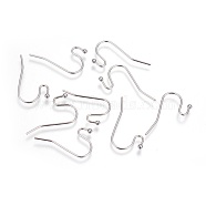 304 Stainless Steel Earring Hooks, Stainless Steel Color, 22x13mm, 21 Gauge, Pin: 0.7mm(STAS-P227-33P)