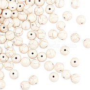 Olycraft 5 Strands Synthetic Howlite Beads Strands, Dyed & Heated, Round, 8mm, Hole: 1.5mm, about 50pcs/strand, 14.96''(38cm)(G-OC0002-62)