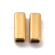 Ion Plating(IP) 304 Stainless Steel Beads, Rectangle, Real 18K Gold Plated, 10x4x4mm, Hole: 2.5x2.5mm(STAS-H179-04D-G)