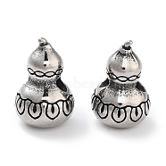 304 Stainless Steel Beads, Gourd, Antique Silver, 13.5x8.5x8.5mm, Hole: 1.8mm(STAS-M057-21AS)