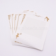 Letter Writing Stationery Paper, with Pattern, Rectangle, White, 21x15cm, 8pcs/bag.(DIY-WH0204-80B)