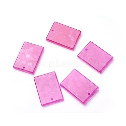 Natural Quartz Pendants, Dyed, Rectangle, 33~35x24~25x4~5mm, Hole: 1.5mm(G-F609-11)