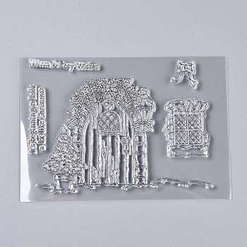 Plastic Stamps, for DIY Scrapbooking, Photo Album Decorative, Cards Making, Stamp Sheets, Building Pattern, 149~151x100x3mm