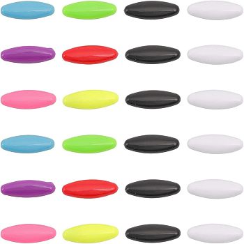 CHGCRAFT 60Pcs Plastic Oval Lapel Pins, Scarf Hijab Brooch Pin for Ladies Hair Dressing Accessories, Mixed Color, 38x12x9mm