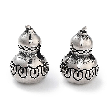 304 Stainless Steel Beads, Gourd, Antique Silver, 13.5x8.5x8.5mm, Hole: 1.8mm