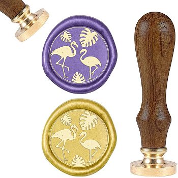 DIY Scrapbook, Brass Wax Seal Stamp and Wood Handle Sets, Animal Pattern, 83x22mm, Head: 7.5mm, Stamps: 25x14.5mm