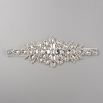 Fashion Rhinestones Headbands, Hair Accessories for Wedding Bridal, Crystal, 88x250x6mm