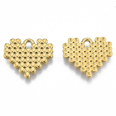 Real 18K Gold Plated Heart 304 Stainless Steel Pendants