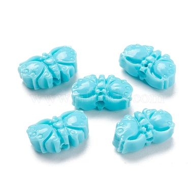 Sky Blue Butterfly Synthetic Coral Beads