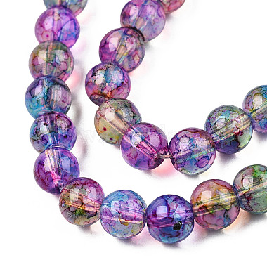 Baking Paint Glass Beads Strands(X-DGLA-Q023-6mm-DB57)-2