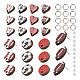 16Pcs 8 Style Baseball & Oval with Rugby & Heart Wood Stud Earring Findings(WOOD-TA0001-95)-1