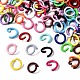 Spray Painted Iron Open Jump Rings(X-IFIN-T017-04B)-1