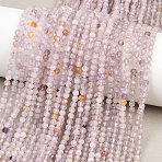 Natural Amethyst Beads Strands, Faceted, Round, 3mm, Hole: 0.8mm, about 128pcs/strand, 14.96''(38cm)(G-RM250104-E5)