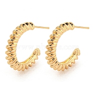 Alloy Hoop Earring, with Steel Pin, Light Gold, 21.5~22x5mm(EJEW-P269-09KCG)