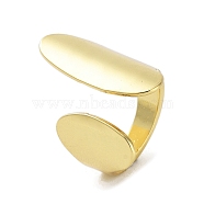 Rack Plating Brass Cuff Rings, Long-Lasting Plated for Women, Lead Free & Cadmium Free, Real 18K Gold Plated, US Size 8 1/2(18.5mm)(RJEW-D025-02G)