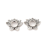 Alloy Bead Frame, Flower, Antique Silver, 13.5x19x4mm, Hole: 1.5mm(FIND-Z063-39AS)