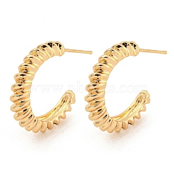 Alloy Hoop Earring, with Steel Pin, Light Gold, 21.5~22x5mm(EJEW-P269-09KCG)