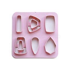 ABS Plastic Plasticine Tools, Clay Dough Cutters, Moulds, Modelling Tools, Modeling Clay Toys for Children, Trapezoid, Rectangle, 10x10cm(CELT-PW0003-004B)