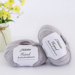 Wool Yarn for Sweater Hat, 4-Strands Wool Threads for Knitting Crochet Supplies, Gainsboro, about 656.17 Yards(600m)/Roll(YCOR-PW0001-002S)