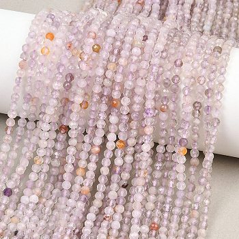 Natural Amethyst Beads Strands, Faceted, Round, 3mm, Hole: 0.8mm, about 128pcs/strand, 14.96''(38cm)