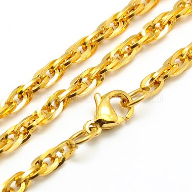 Fashionable 304 Stainless Steel Rope Chain Necklace Making(STAS-A028-N039G-S)-2