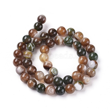 Natural Striped Agate/Banded Agate Beads Strands(X-G-G582-8mm-41)-2