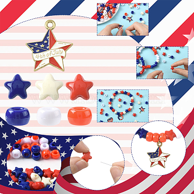 Independence Day DIY Bracelet Making Kits(DIY-FS0009-53)-3
