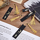 Elite 4Pcs 2 Style Brass or Stainless Steel Bookmarks(AJEW-PH0004-65)-6