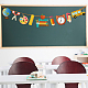 Craspire 2 ensembles 2 styles bienvenue retour et fournitures scolaires bannières en papier(DIY-CP0009-68)-5