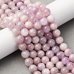 Natural Kunzite Beads Strands, Round, 8mm, Hole: 1mm, about 46~49pcs/strand, 15.35~15.75''(39~40cm)(G-H313-01E-8mm)