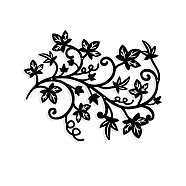 Iron Wall Art Decorations, for Front Porch, Living Room, Kitchen, Matte Style, Leaf, 243x299x1mm(HJEW-WH0067-121)