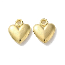 CCB Plastic Pendants, Heart Charms, Golden, 15.5x13.5x3.5mm, Hole: 2mm(CCB-C001-03G)