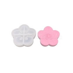 Silicone Molds, Resin Casting Molds, For UV Resin, Epoxy Resin Jewelry Making, Sakura, White, 57x57x28mm, Inner Diameter: 31x31mm(DIY-L023-26)