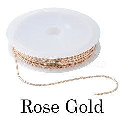 Brass Snake Chains, with Spool, Soldered, Rose Gold, 1.2mm, about 9.84 Feet(3m)/Roll(CHC-YW0002-01RG)